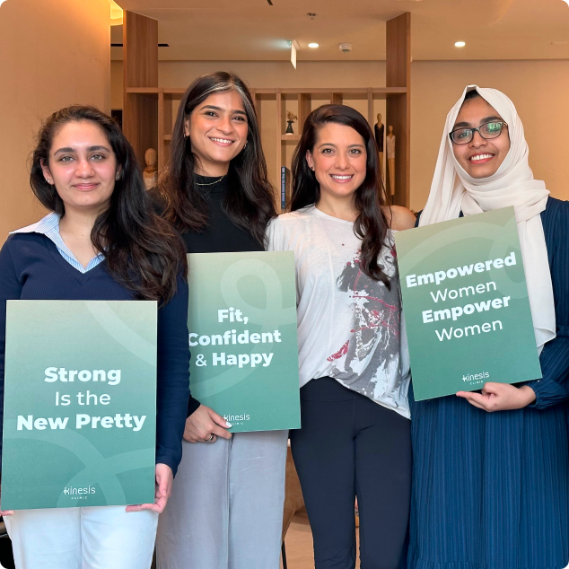 Group photo of girls at Kinesis Clinic Dubai.