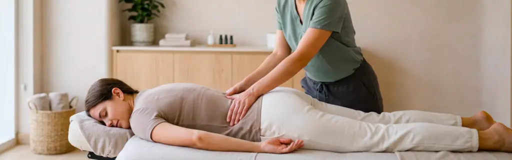 Hands-on manual therapy for joint mobility.