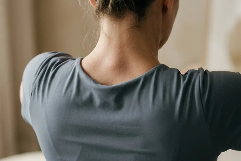 A chiropractor in Dubai performing a spinal adjustment on a patient to provide back pain relief from stress-induced tension.