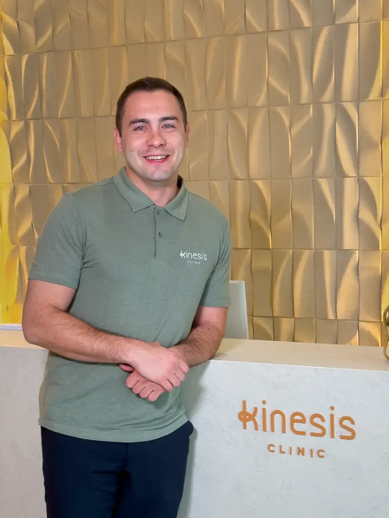 Jovan Mirkovic, Senior Physiotherapist at Kinesis Clinic Dubai, specializing in TMJ and MSK rehabilitation.
